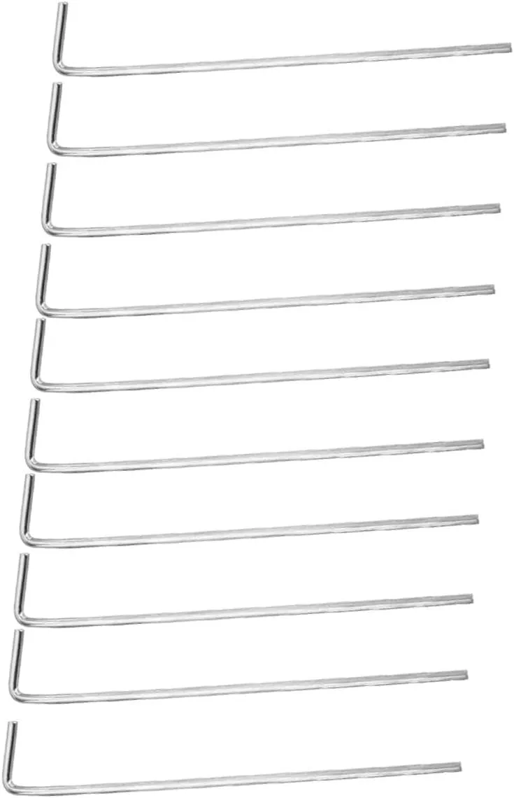 GANAZONO 32Pcs Shaped Camping Stakes Heavy Duty Iron Tent Pegs for Secure Awning Canopy Fixing Easy Pull Out Design for Outdoor Adventures