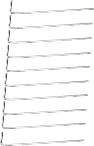 GANAZONO 32Pcs Shaped Camping Stakes Heavy Duty Iron Tent Pegs for Secure Awning Canopy Fixing Easy Pull Out Design for Outdoor Adventures