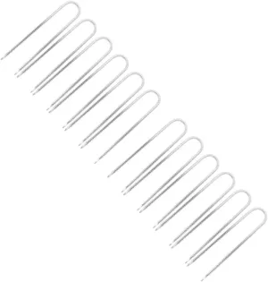 GANAZONO 6pcs U-Shaped Ground Stakes for Tents Camping Heavy Duty Pegs for Secure Anchoring Gardens Bbqs and Picnics Design for Easy Insertion and Stability