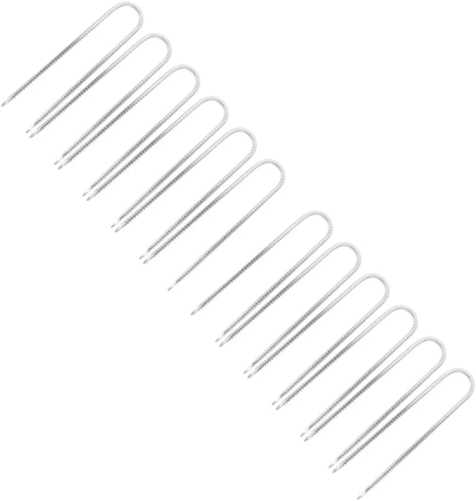 GANAZONO 6pcs U-Shaped Ground Stakes for Tents Camping Heavy Duty Pegs for Secure Anchoring Gardens Bbqs and Picnics Design for Easy Insertion and Stability