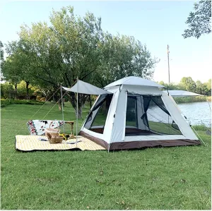 Garden Tent 4 People,Waterproof Large Tents for Camping Light and Stable Easy Tents to Put Up for Family Camping,Hiking Party