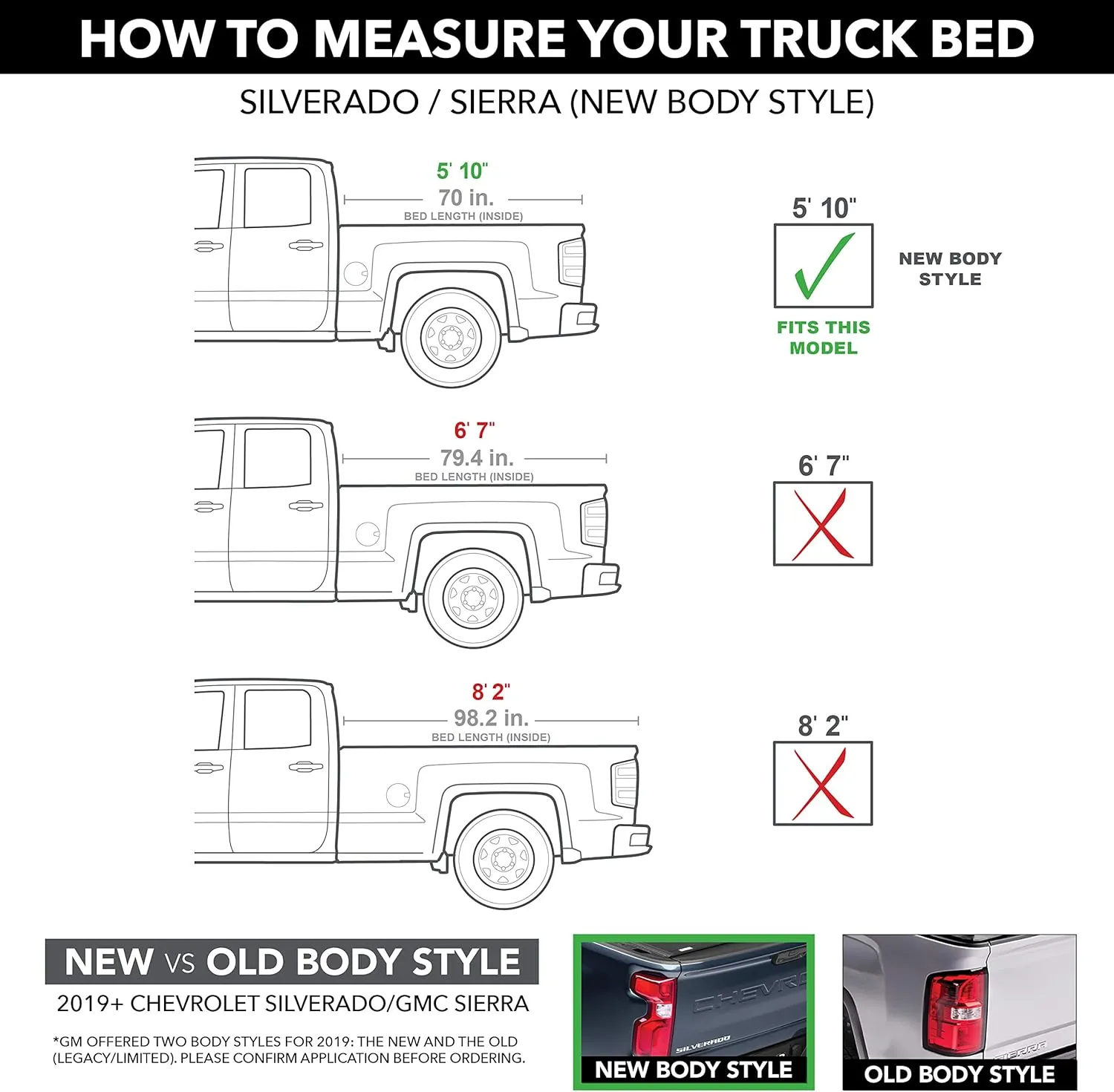 Gator ETX Soft Roll Up Truck Bed Tonneau Cover | 137245 | Fits 2019 - 2025 Chevy/GMC Silverado/Sierra, works w/ MultiPro/Flex tailgate 5' 10" Bed (70")