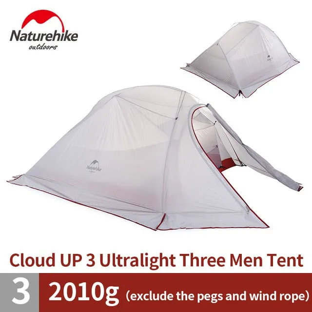 Gear Trusted Minimalistic Ultralight Camping 3 Series Up Equipment Tent Cloud Camp Person Outdoor 2 1 Naturehike