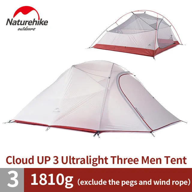 Gear Trusted Minimalistic Ultralight Camping 3 Series Up Equipment Tent Cloud Camp Person Outdoor 2 1 Naturehike