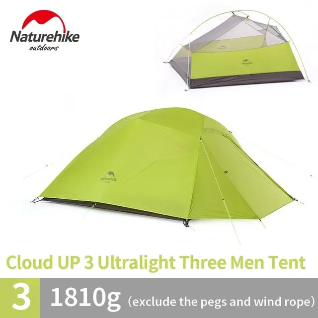 Gear Trusted Minimalistic Ultralight Camping 3 Series Up Equipment Tent Cloud Camp Person Outdoor 2 1 Naturehike