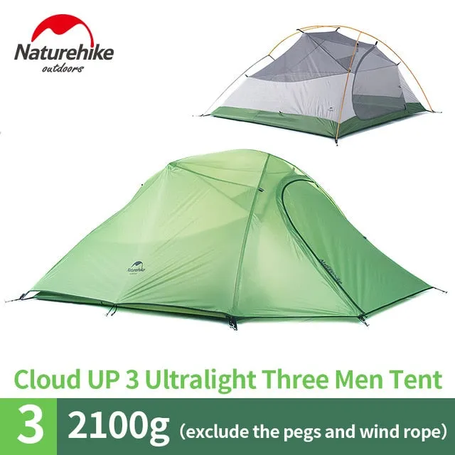 Gear Trusted Minimalistic Ultralight Camping 3 Series Up Equipment Tent Cloud Camp Person Outdoor 2 1 Naturehike
