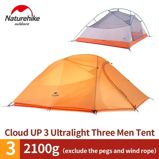 Gear Trusted Minimalistic Ultralight Camping 3 Series Up Equipment Tent Cloud Camp Person Outdoor 2 1 Naturehike