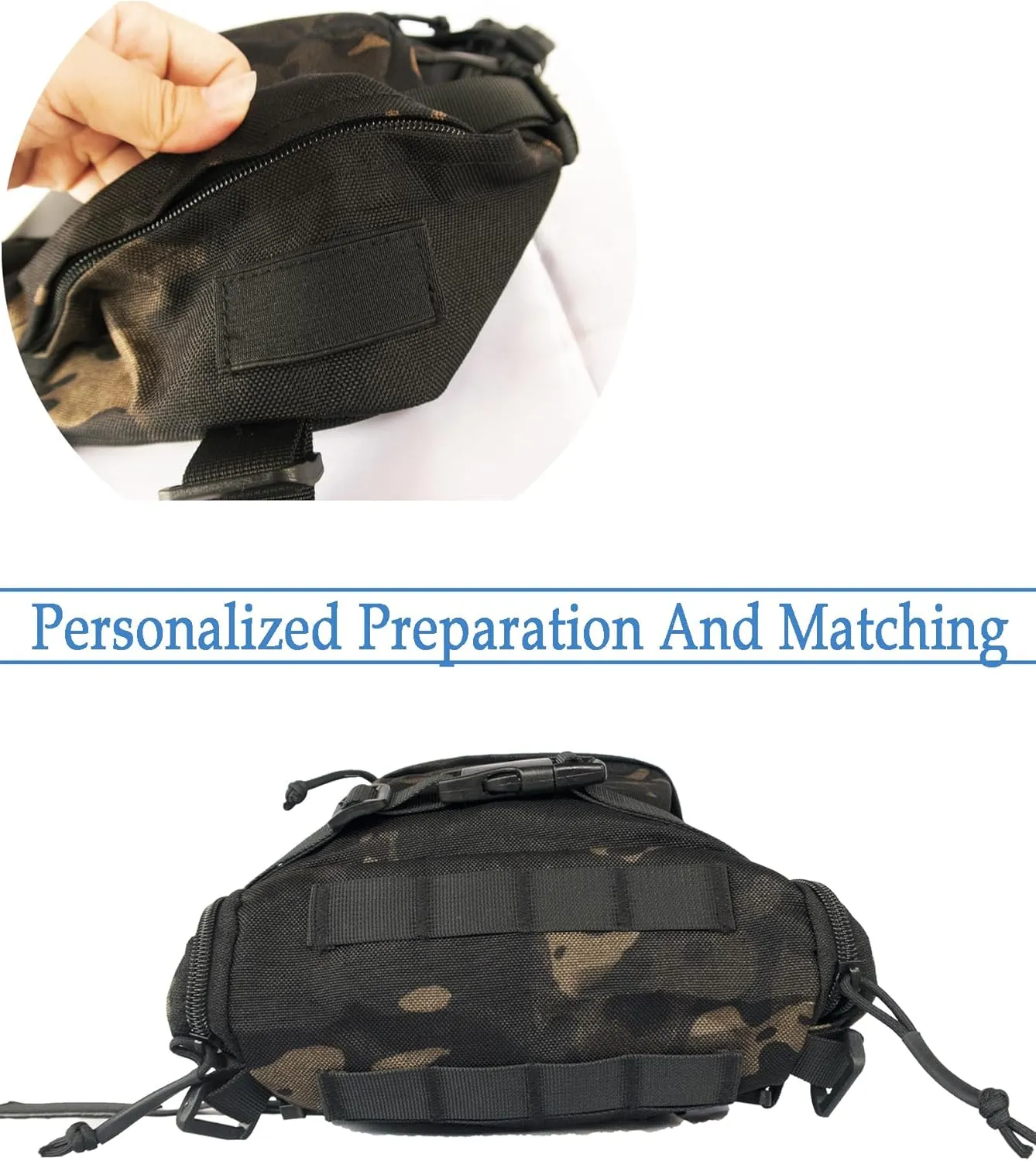 GEEDUD Tactical Small MOLLE Hydration Pack Outdoor Water Bladder Carrier Pack for Vest Backpack