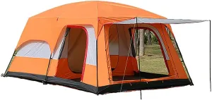 GeRRiT Family Tent Doble Layer Dome Tent Waterproof Camping Tent with 2 Extra Dark Sleeping Cabins for Outdoor Hiking Camping Climing