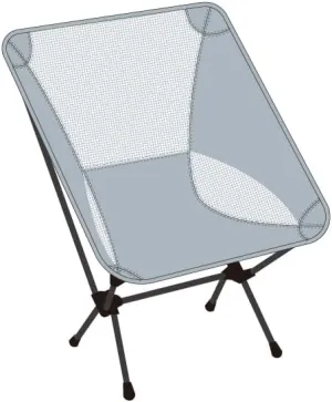 Glacier Gray Portable Camping Chair - Lightweight Foldable Design with Breathable Mesh for Beach & Field