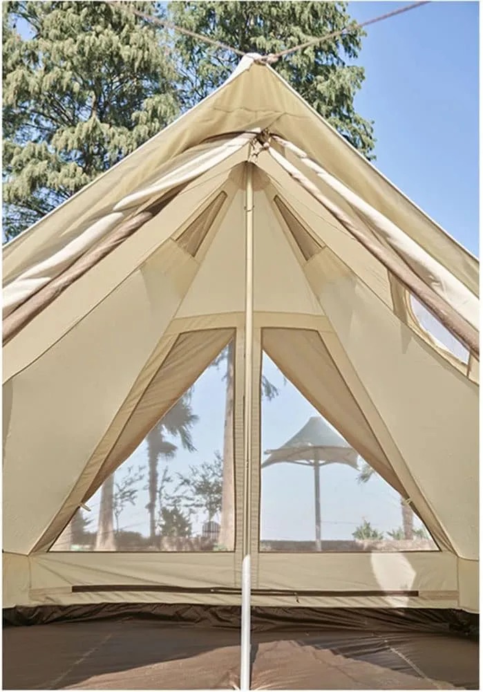 Glamping Yurt Tent Waterproof Family Tent with Removable Rainfly and Carry Bag Pyramid Tent for Family Camping & Hiking