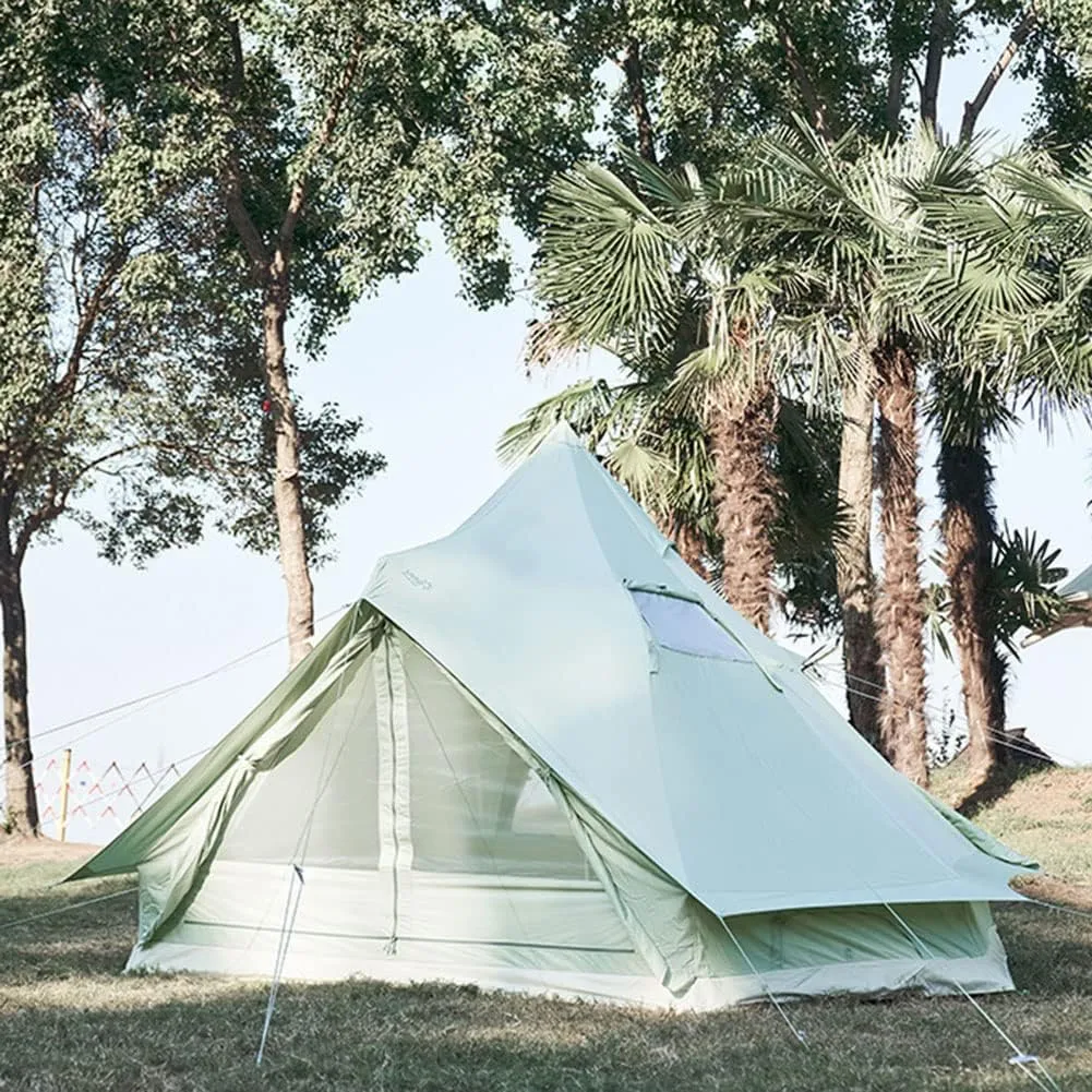 Glamping Yurt Tent Waterproof Family Tent with Removable Rainfly and Carry Bag Pyramid Tent for Family Camping & Hiking