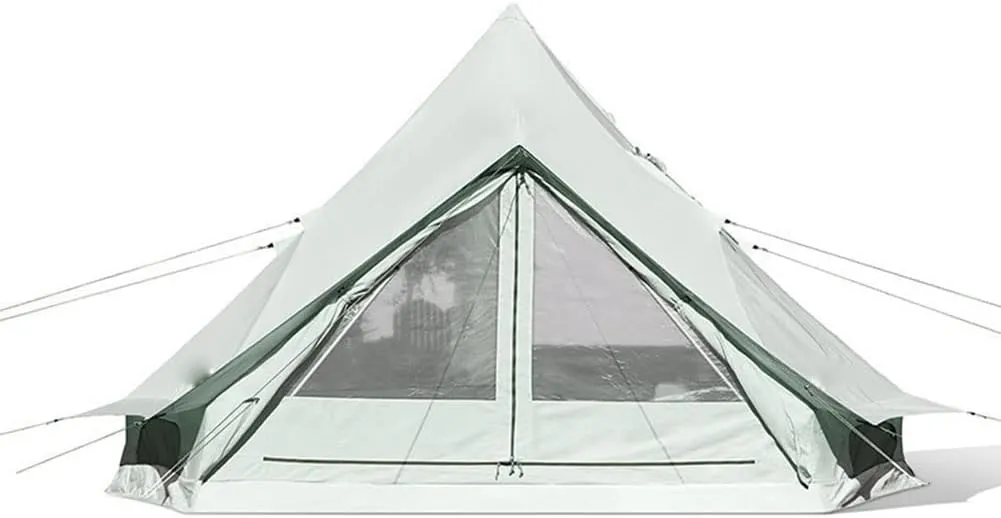 Glamping Yurt Tent Waterproof Family Tent with Removable Rainfly and Carry Bag Pyramid Tent for Family Camping & Hiking