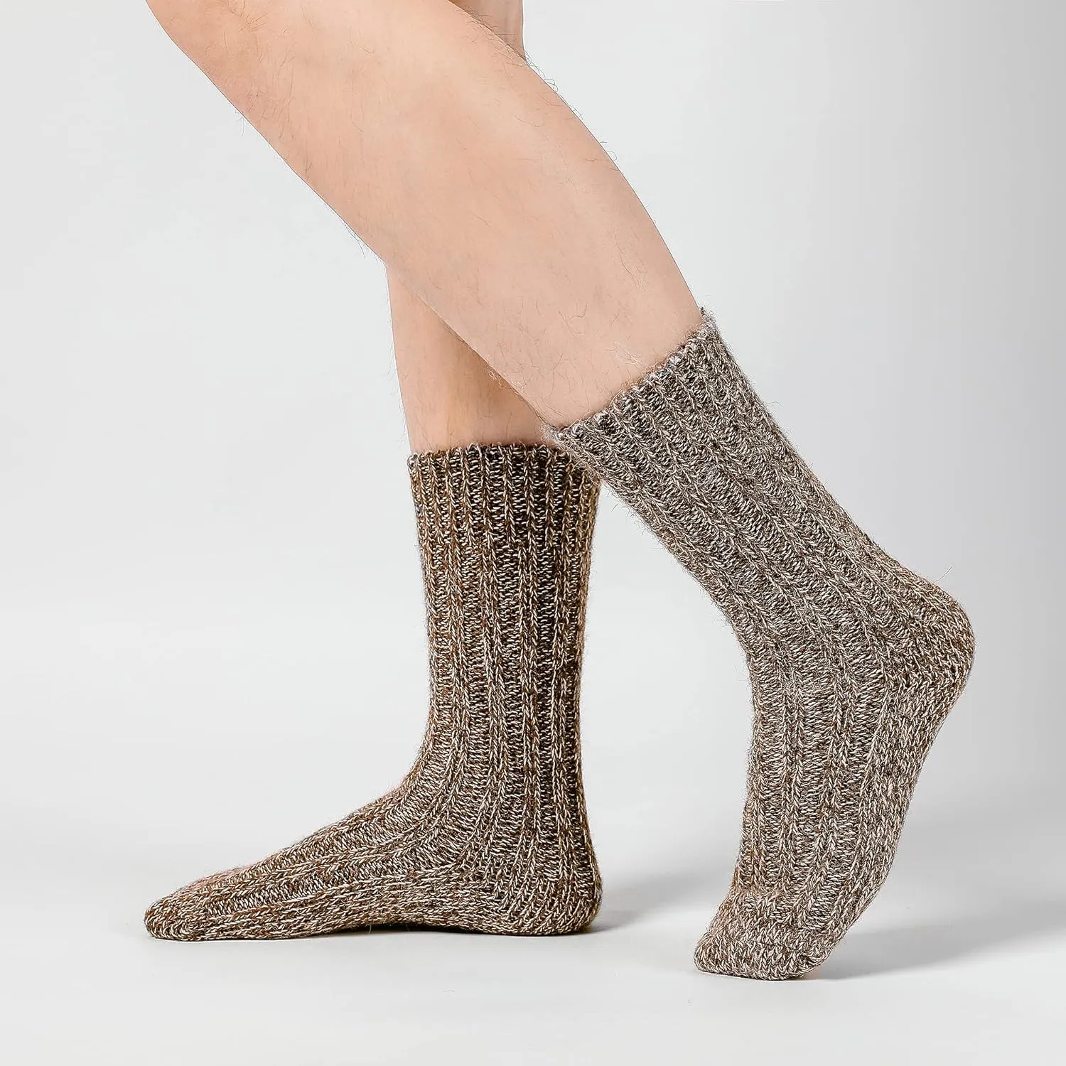 GLENMEARL 3 Pack Womens & Mens Merino Wool Hiking Socks Winter Thick Warm Boot Crew Socks for Men & Women