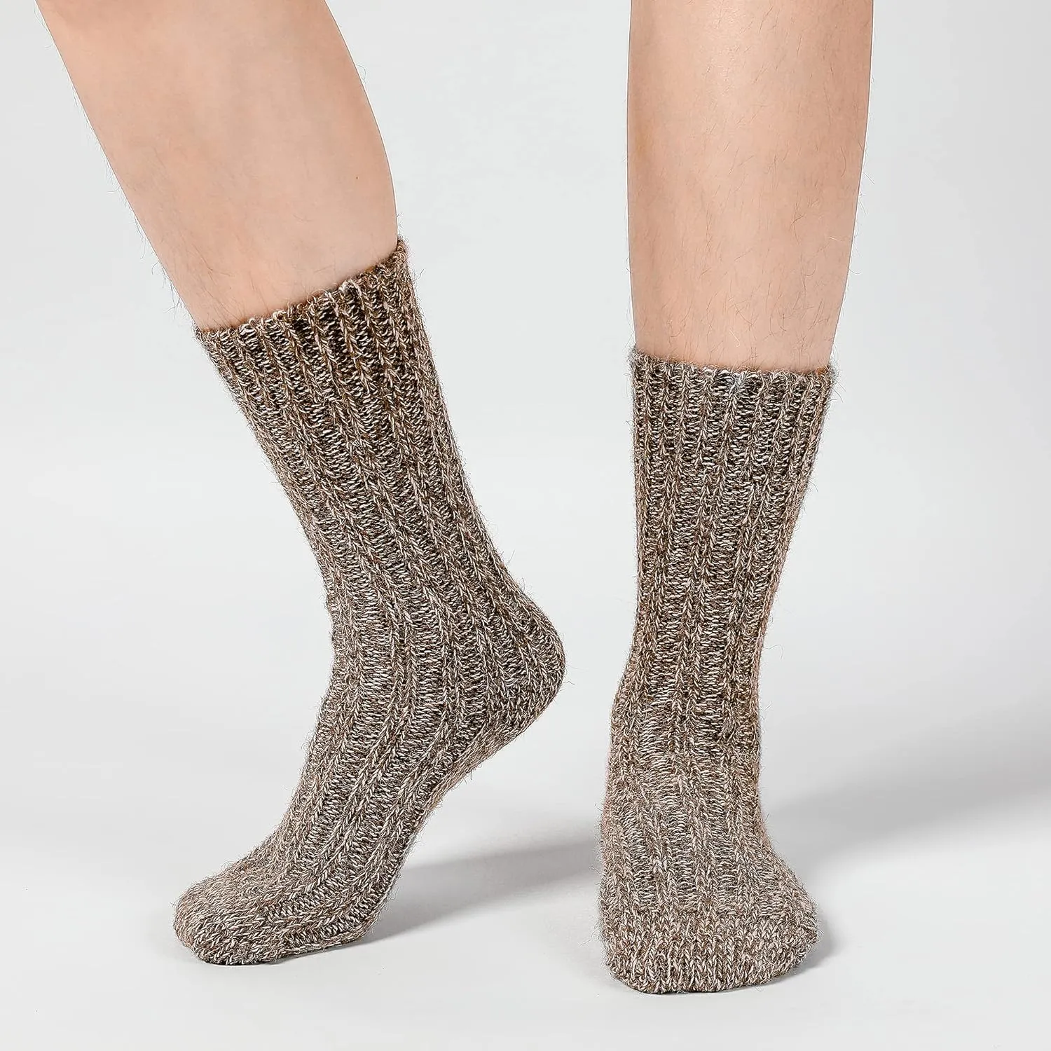 GLENMEARL 3 Pack Womens & Mens Merino Wool Hiking Socks Winter Thick Warm Boot Crew Socks for Men & Women