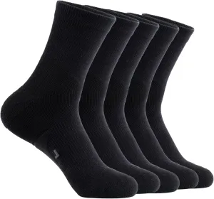 GLENMEARL Mens Crew Socks, 5 Pair Cushioned Work Socks for Men, Cotton Athletic Boot Sock, Moisture Wicking Sock for Hiking