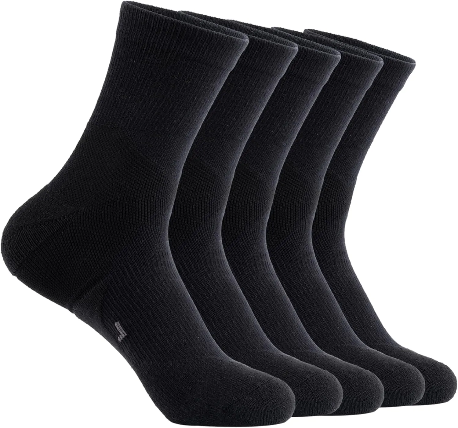 GLENMEARL Mens Crew Socks, 5 Pair Cushioned Work Socks for Men, Cotton Athletic Boot Sock, Moisture Wicking Sock for Hiking