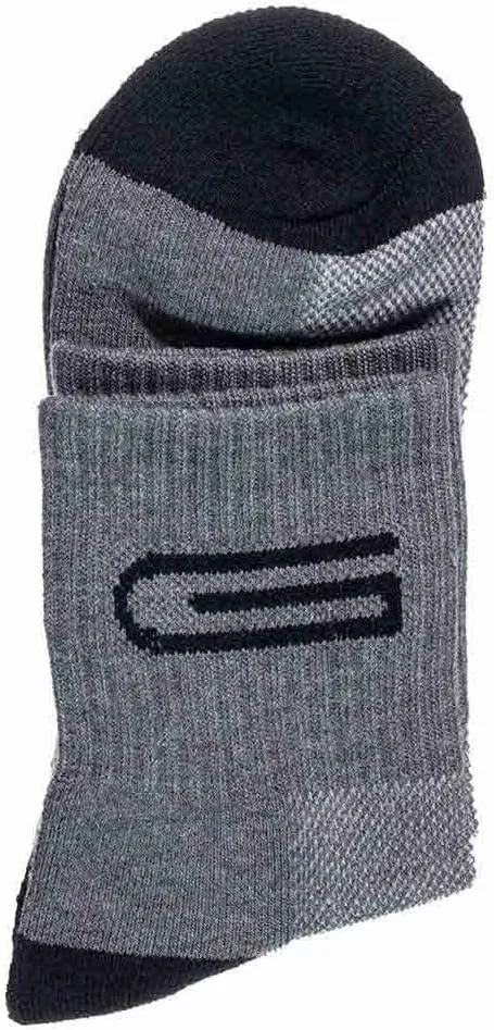 GOLBERG G Women’s Mid-Calf Cushion Crew Socks - 6 Pack Black & Charcoal Gray - Hiking Walking Outdoor Recreation Wicking
