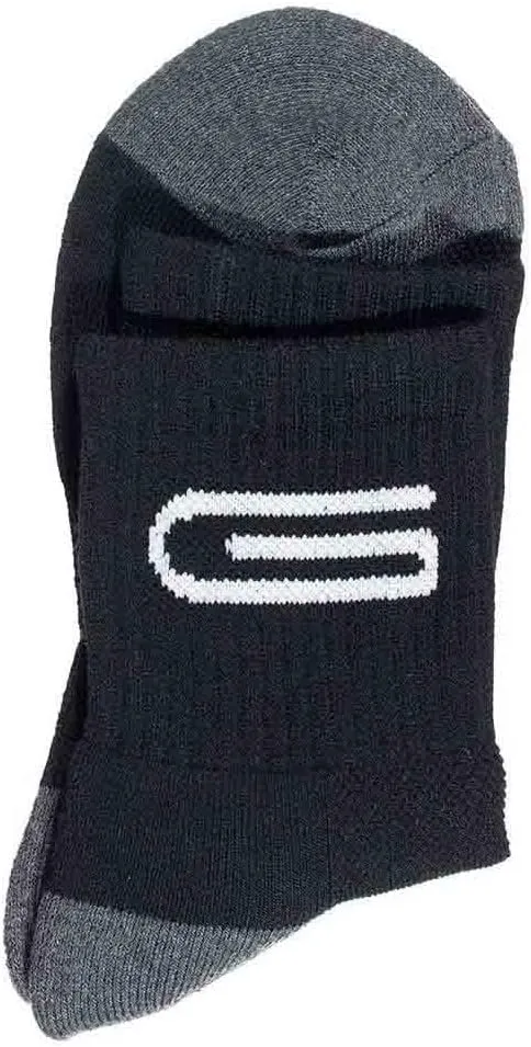 GOLBERG G Women’s Mid-Calf Cushion Crew Socks - 6 Pack Black & Charcoal Gray - Hiking Walking Outdoor Recreation Wicking