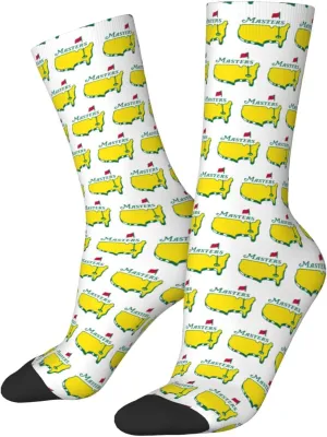 Golf Socks For Men Women Soft Breathable Masters Crew Socks Athletic Socks