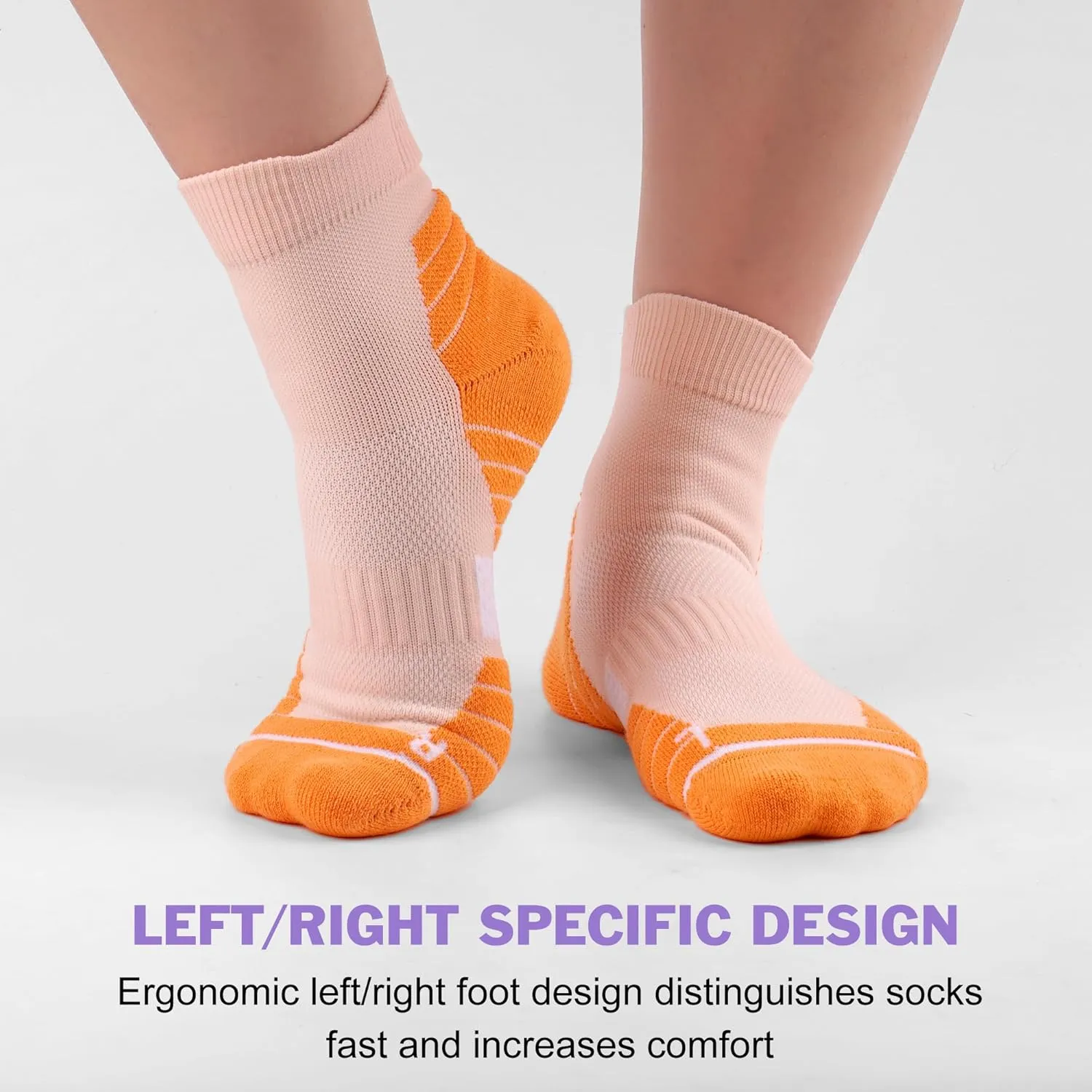 Gonii Ankle Socks Womens Hiking Running Cushioned Quarter Athletic Socks 3 Pairs