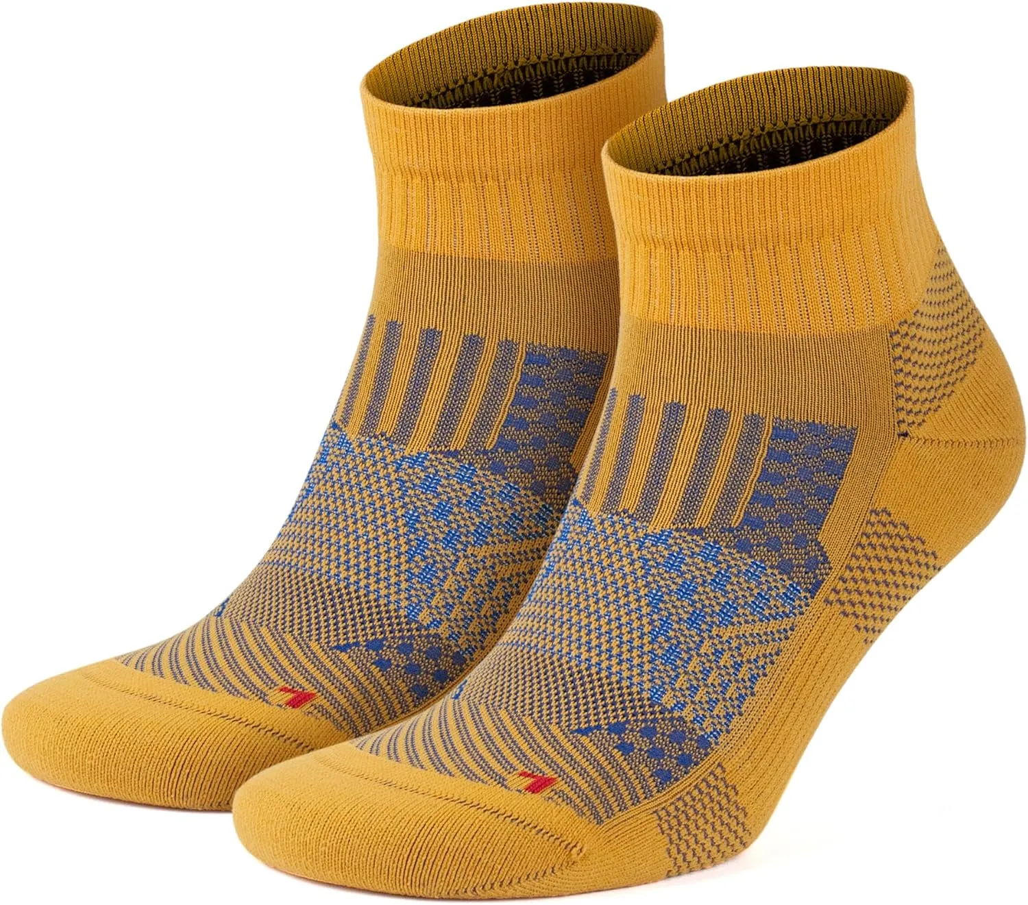 GoWith 2 Pairs Unisex Running Socks, Anti-Blister Cushioned Athletic Performance Padded Seamless Ankle Socks