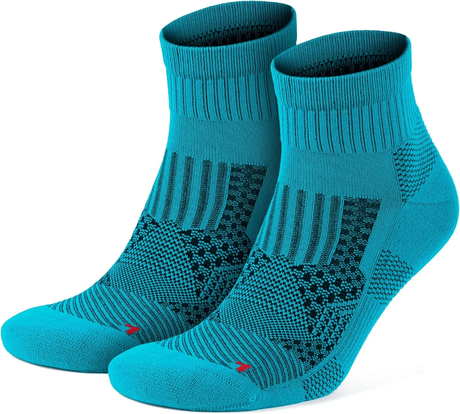 GoWith 2 Pairs Unisex Running Socks, Anti-Blister Cushioned Athletic Performance Padded Seamless Ankle Socks
