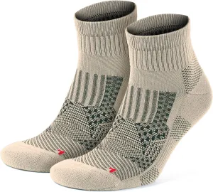 GoWith 2 Pairs Unisex Running Socks, Anti-Blister Cushioned Athletic Performance Padded Seamless Ankle Socks