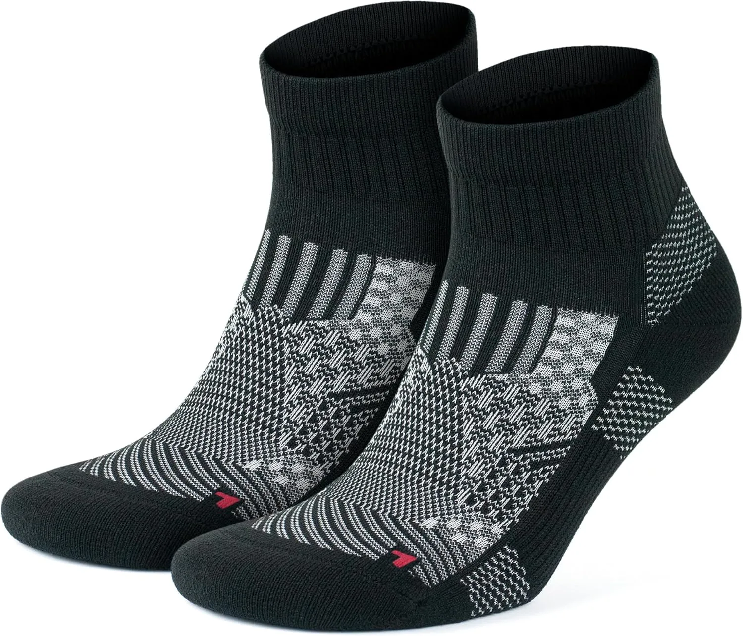 GoWith 2 Pairs Unisex Running Socks, Anti-Blister Cushioned Athletic Performance Padded Seamless Ankle Socks