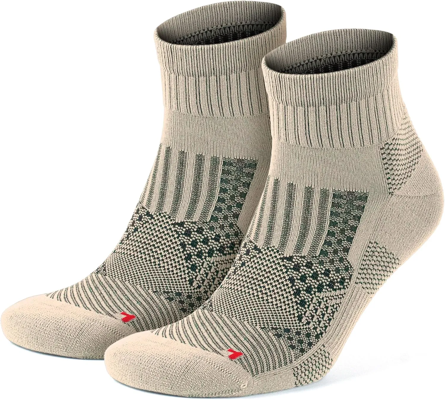 GoWith 2 Pairs Unisex Running Socks, Anti-Blister Cushioned Athletic Performance Padded Seamless Ankle Socks