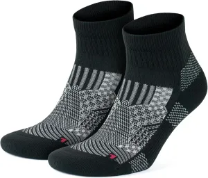 GoWith 2 Pairs Unisex Running Socks, Anti-Blister Cushioned Athletic Performance Padded Seamless Ankle Socks