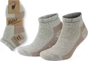 GoWith Alpaca Wool Low-Cut Socks for Men & Women, Cushioned Terry Warm Thermal Thick Merino Blend Camping Socks