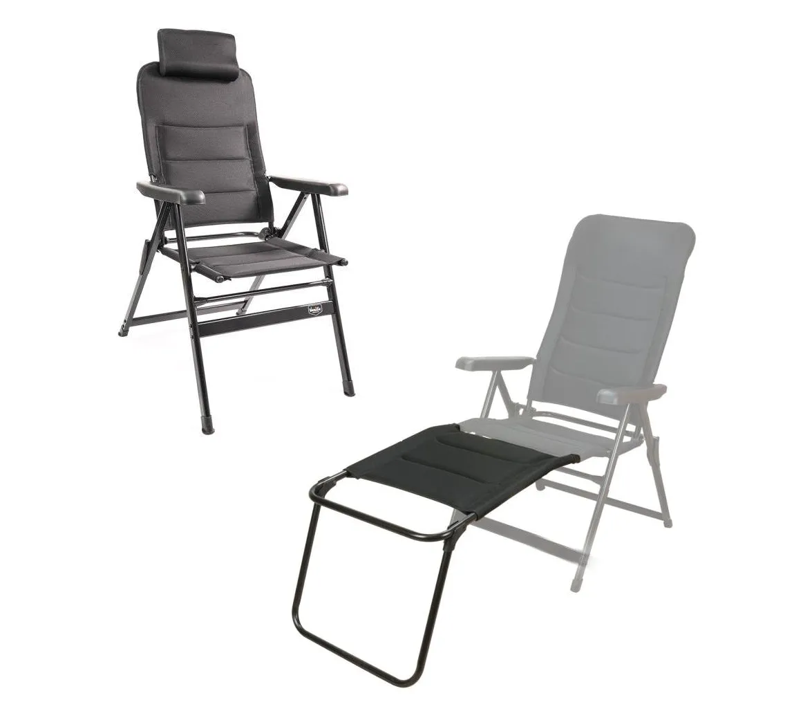 Granada 3D Mesh Multi Position Reclining Chair and Matching Folding Footrest