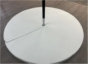 Gray Pole Crash Mat Round - 3ft/4ft/5ft/6ft Foldable Circular Exercise Dance Pole Mat for Home/Studio, 1/2/4 inch Thickness Safety Landing Padding Dancing Cushion for Pole ( Color : 110cm/3.6ft/43in ,