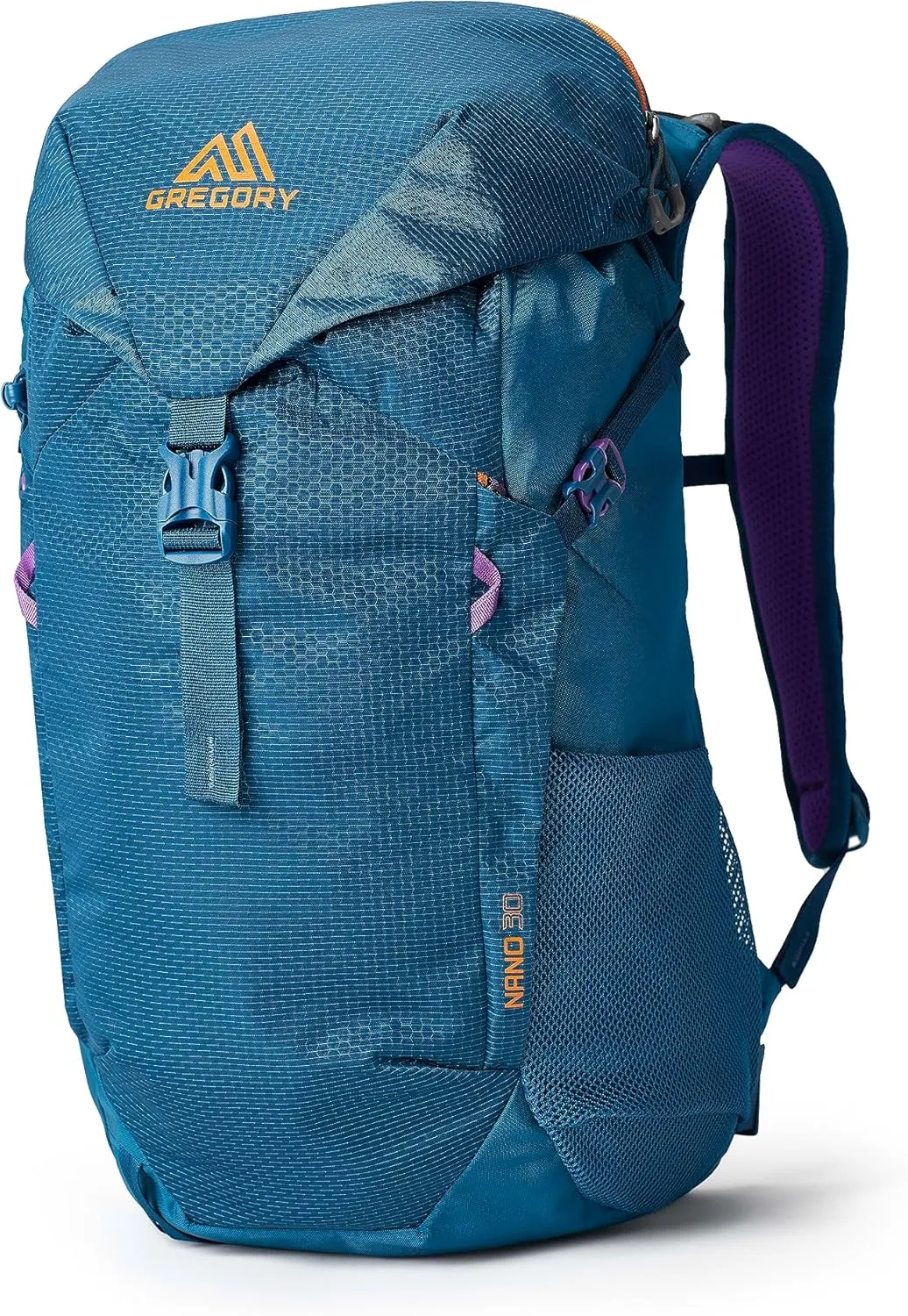 Gregory Nano 30L Unisex Day Hiking/Commuter/Active Travel Backpack, Breathable Backpanel, Hydration Port, One Size Fits All, Icon Teal