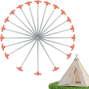 Ground Stakes Tent | Camping Tarp Tent Pegs Nails | Heavy Duty Outdoor Tarp Canopy Fixation Spikes for Mountain Hiking Beach Garden Sand Patio Trekking Expedition