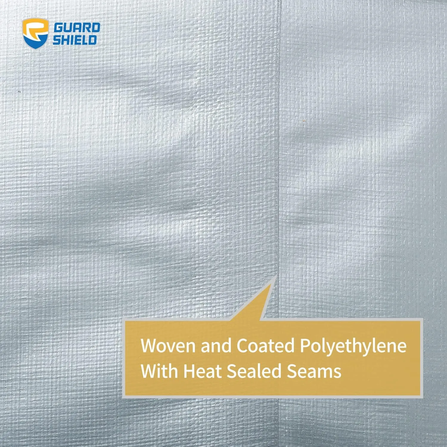 GUARD SHIELD Heavy Duty Tarp 16x20 Feet Silver Multi Purpose Thick Waterproof Poly Tarp Cover 10mil
