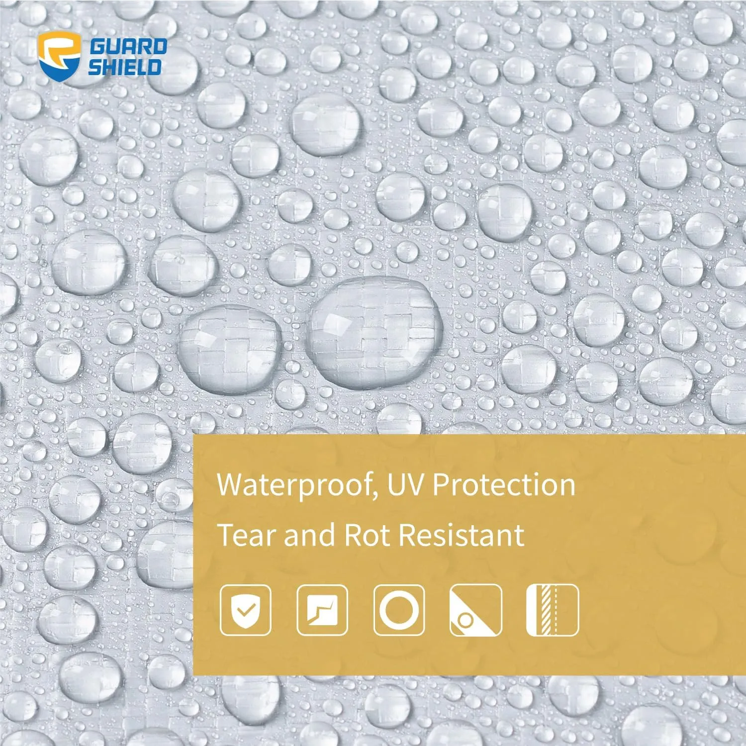 GUARD SHIELD Heavy Duty Tarp 16x20 Feet Silver Multi Purpose Thick Waterproof Poly Tarp Cover 10mil