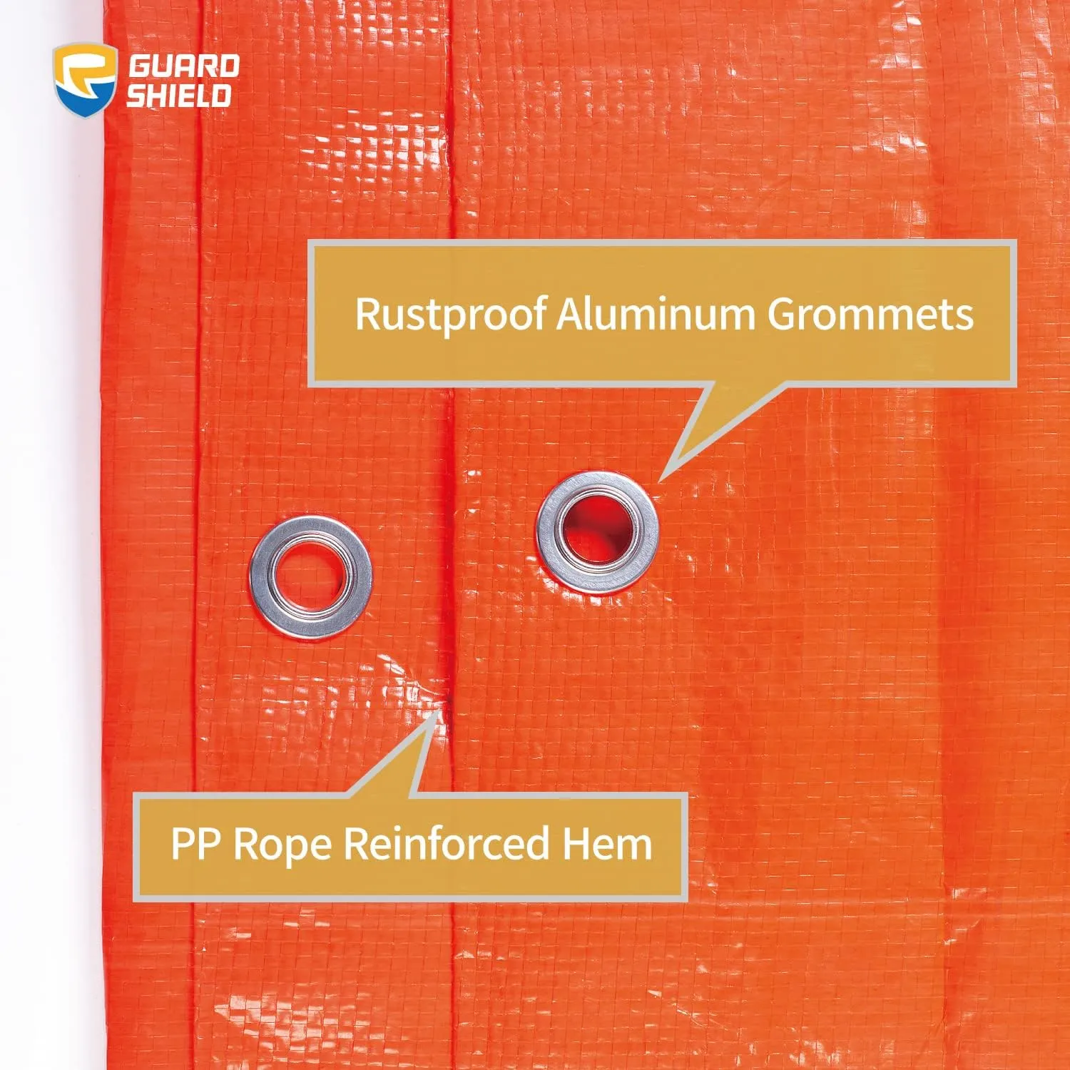 GUARD SHIELD Orange Tarp 6x6 Feet Tarps High Visibility Outdoor Poly Cover Lightweight 6mil