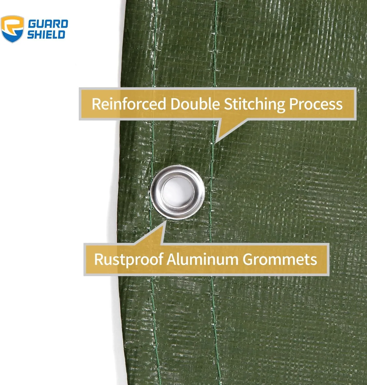 GUARD SHIELD Round Tarp Waterproof Heavy Duty Green 15 Feet Cover Outdoor Inflatable Pool Ground Cloth Tarps for Under Pool
