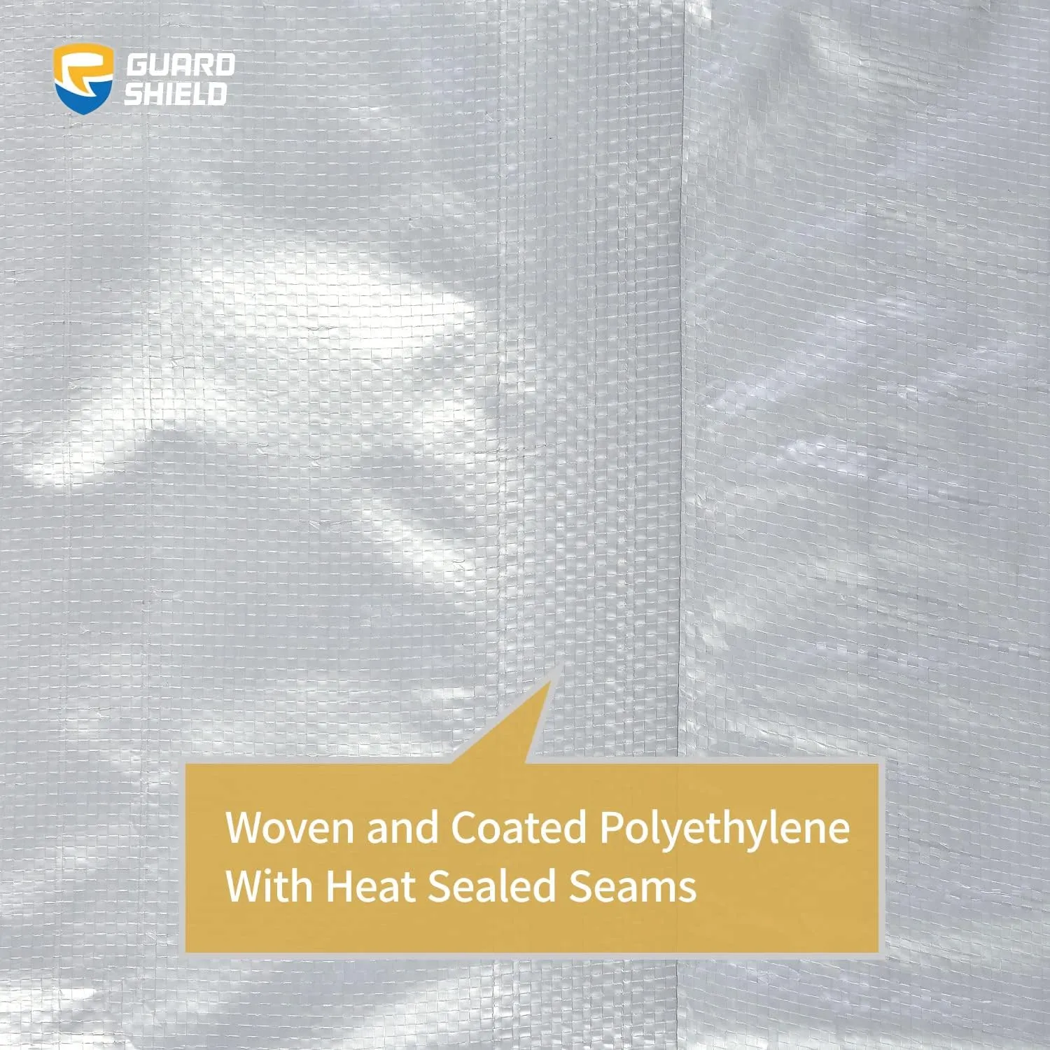 GUARD SHIELD Silver/Black Tarp Waterproof 14x14 Feet Medium Duty All Purpose Poly Tarps Cover 7mil