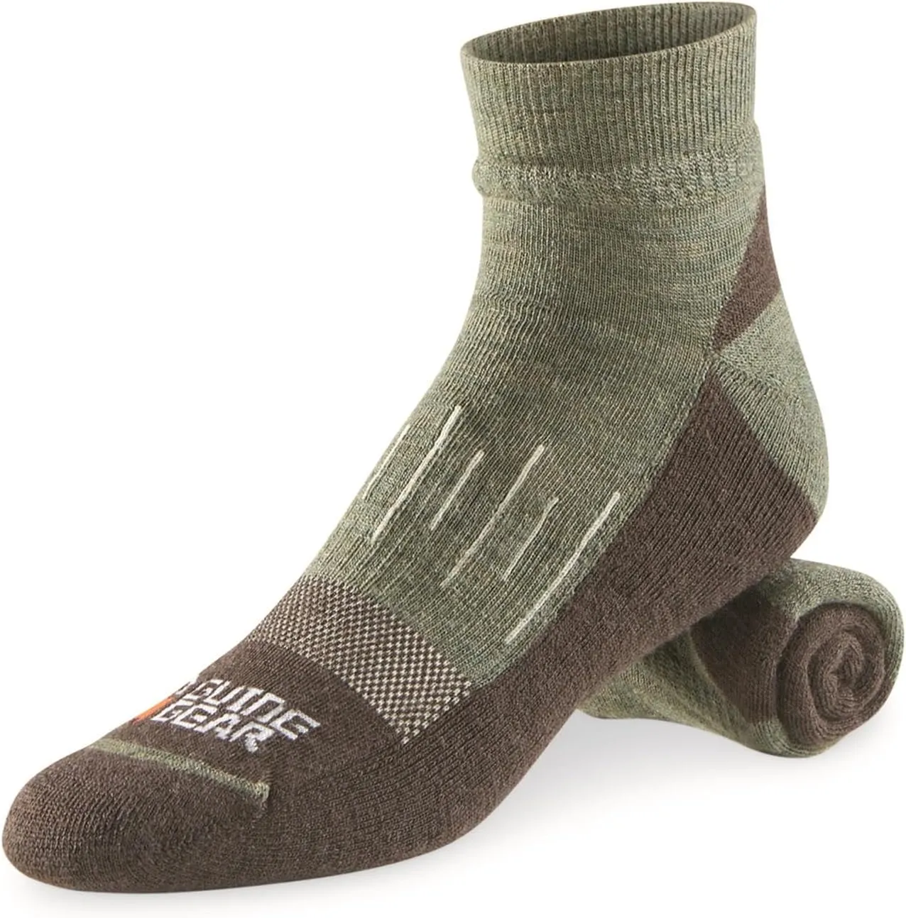 Guide Gear Men's Merino Wool Blend Midweight Quarter Crew Socks, 3 Pairs
