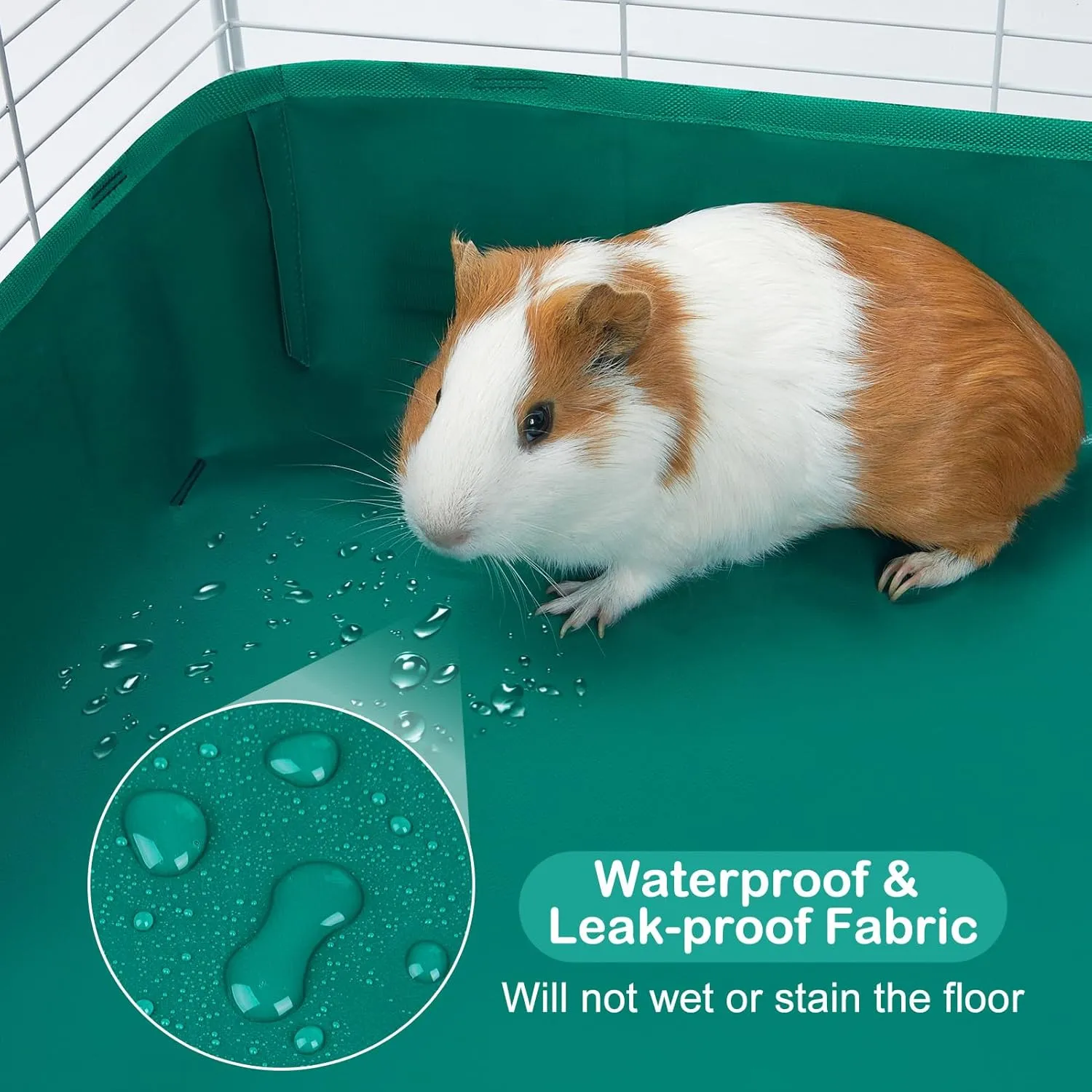 Guinea Pig Cage Liner, Waterproof Liner for Guinea Pigs, Guinea Pig Bedding with Tarp Bottom for C&C Grids, Cage Liners for Guinea Pig, Bunny, Hamster, Rabbit,Not Include Cage,47 * 24 inches