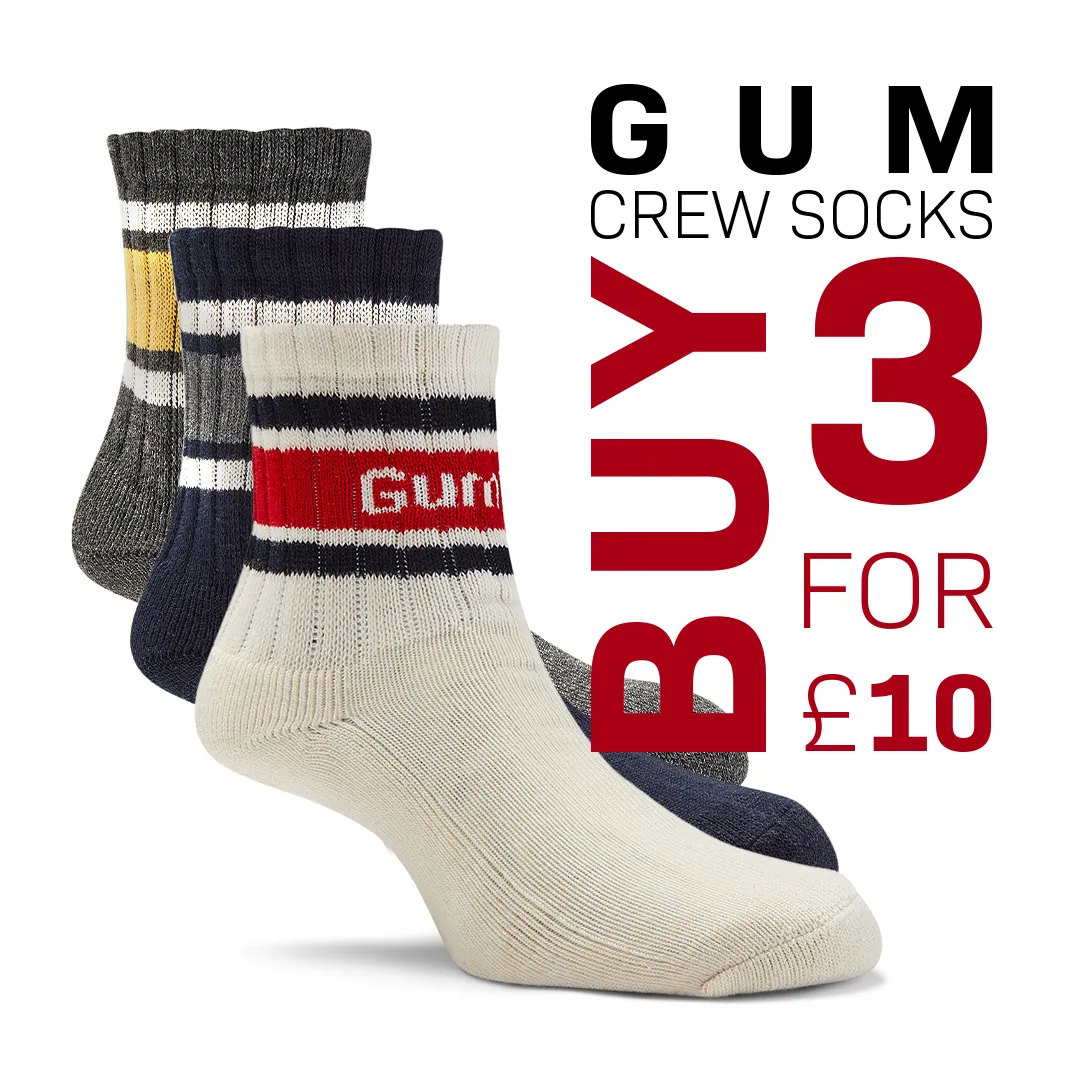 GUM Crew Sock - Men's - Navy & Grey