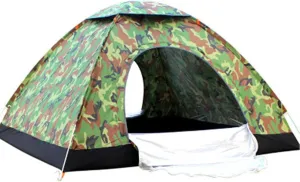 Hand-Throwing Automatic Quick-Opening Tent Two-Person Beach Camping Outdoor Travel Single-Layer Tent, Family Picnic Waterproof and Mosquito-Proof Tent (Green 200 * 150 * 120CM) (Camouflage 2