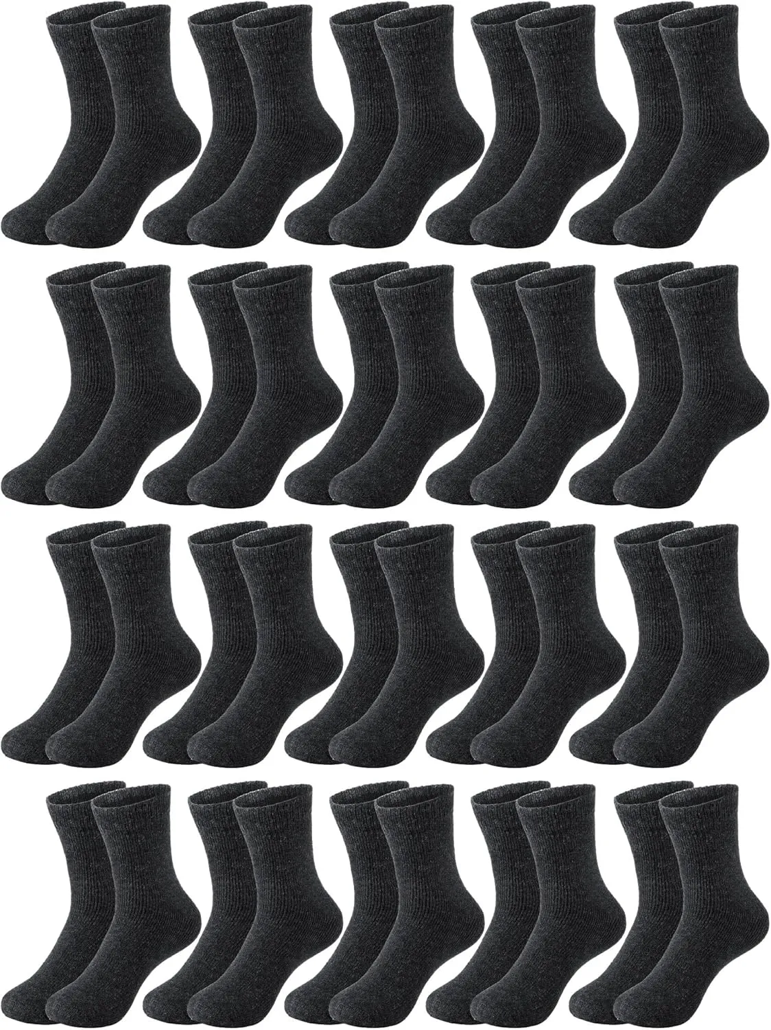 Handepo 20 Pairs Men's Wool Socks Bulk Thermal Winter Thick Cozy Interior Warm Boot Socks Gift for Women Men Christmas