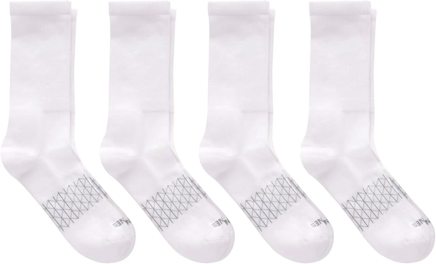 Hanes Men's Absolute Active Cushioned Crew, Moisture Wicking Socks, Seamless Toe, 4-Pack