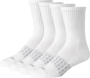 Hanes Men's Absolute Active Cushioned Crew, Moisture Wicking Socks, Seamless Toe, 4-Pack