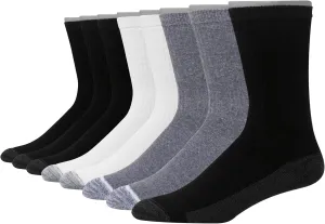 Hanes Men's Max Cushioned Crew Socks, Moisture-Wicking with Odor Control, Multipack