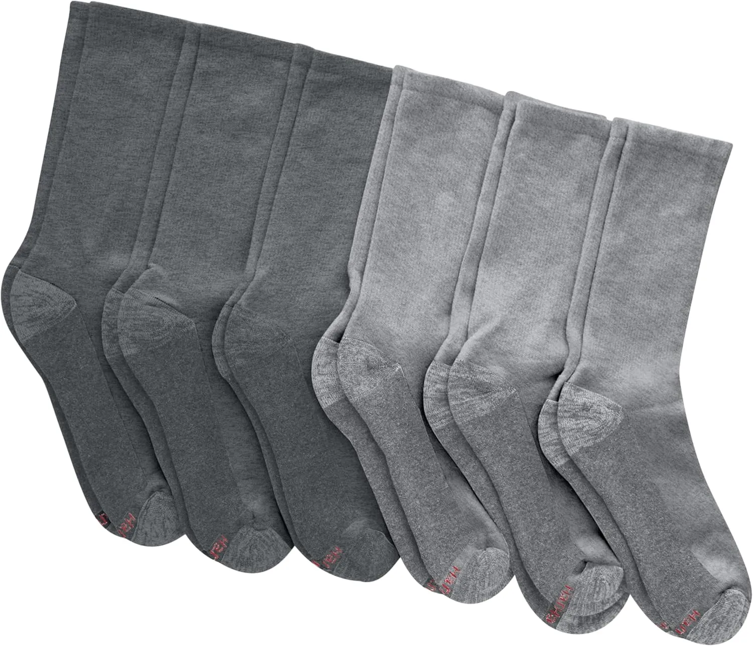 Hanes Men's Max Cushioned Crew Socks, Moisture-Wicking with Odor Control, Multipack